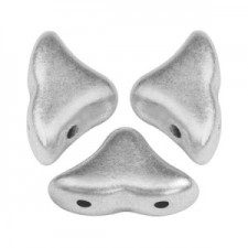 Les perles par Puca® Hélios beads Silver alluminium mat 00030/01700